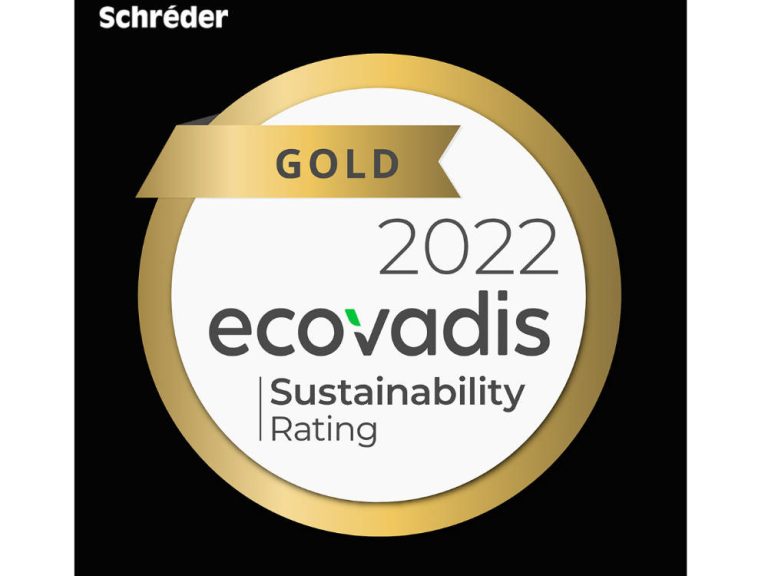 Schréder recibe la calificación de sostenibilidad Oro de EcoVadis 2022