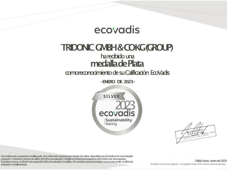 Tridonic ha recibido la Medalla de Plata EcoVadis por sus actividades de sostenibilidad