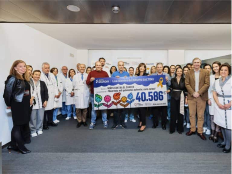 Los clientes del Grupo Saltoki han demostrado su solidaridad al donar 40.586 euros a la organización Niños contra el cáncer