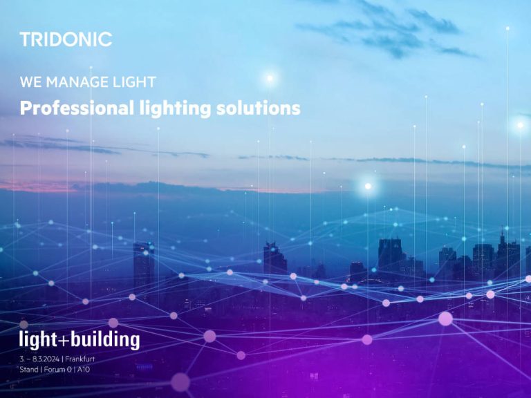 Tridonic presentará lo más destacado en la feria Light + Building 2024 en tres centros temáticos