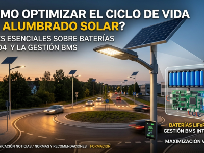 ¿Cómo optimizar el ciclo de vida del alumbrado solar? Claves esenciales sobre baterías LiFePO4 y la gestión BMS