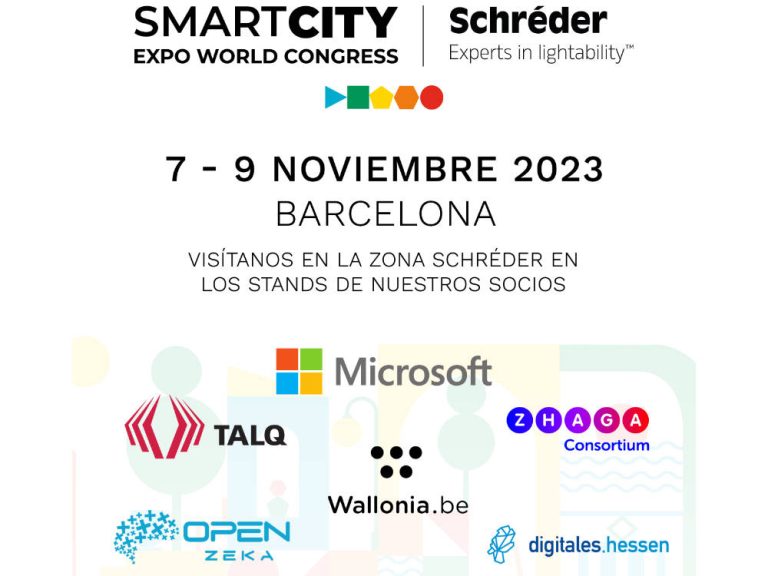 Schréder está presente en stands de socios tecnológicos durante el Smart City Expo World Congres